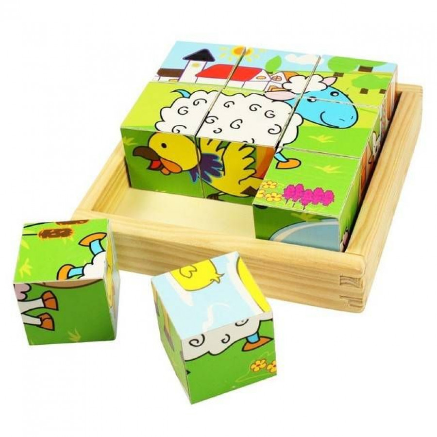 Puzzle cubic - animale domestice 0