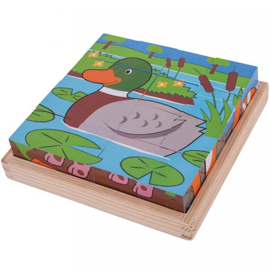Puzzle cubic - Animalute de la ferma 4