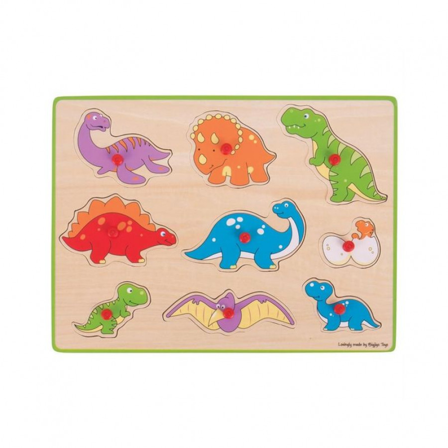 Puzzle din lemn incastru - Dinozauri 0