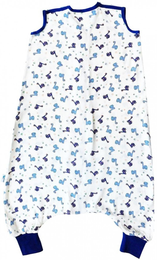 Sac de dormit cu picioruse Bamboo Blue Dinosaurs 5-6 ani 0.5 Tog 1