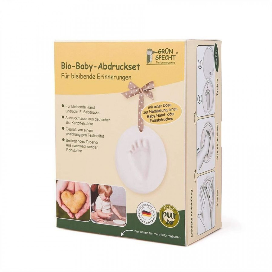 Kit mulaj organic pentru amprenta mana sau picior bebelusi Grunspecht 678-00 0