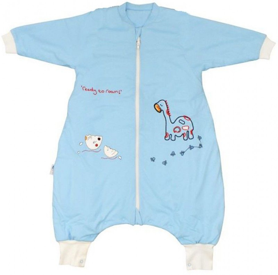 Sac de dormit cu picioruse si maneca lunga Blue Dino 18-24 luni 3.5 Tog 0