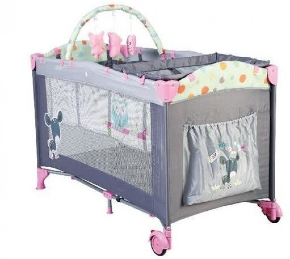 BabyGo - Patut Pliant Sleepwell Pink 0