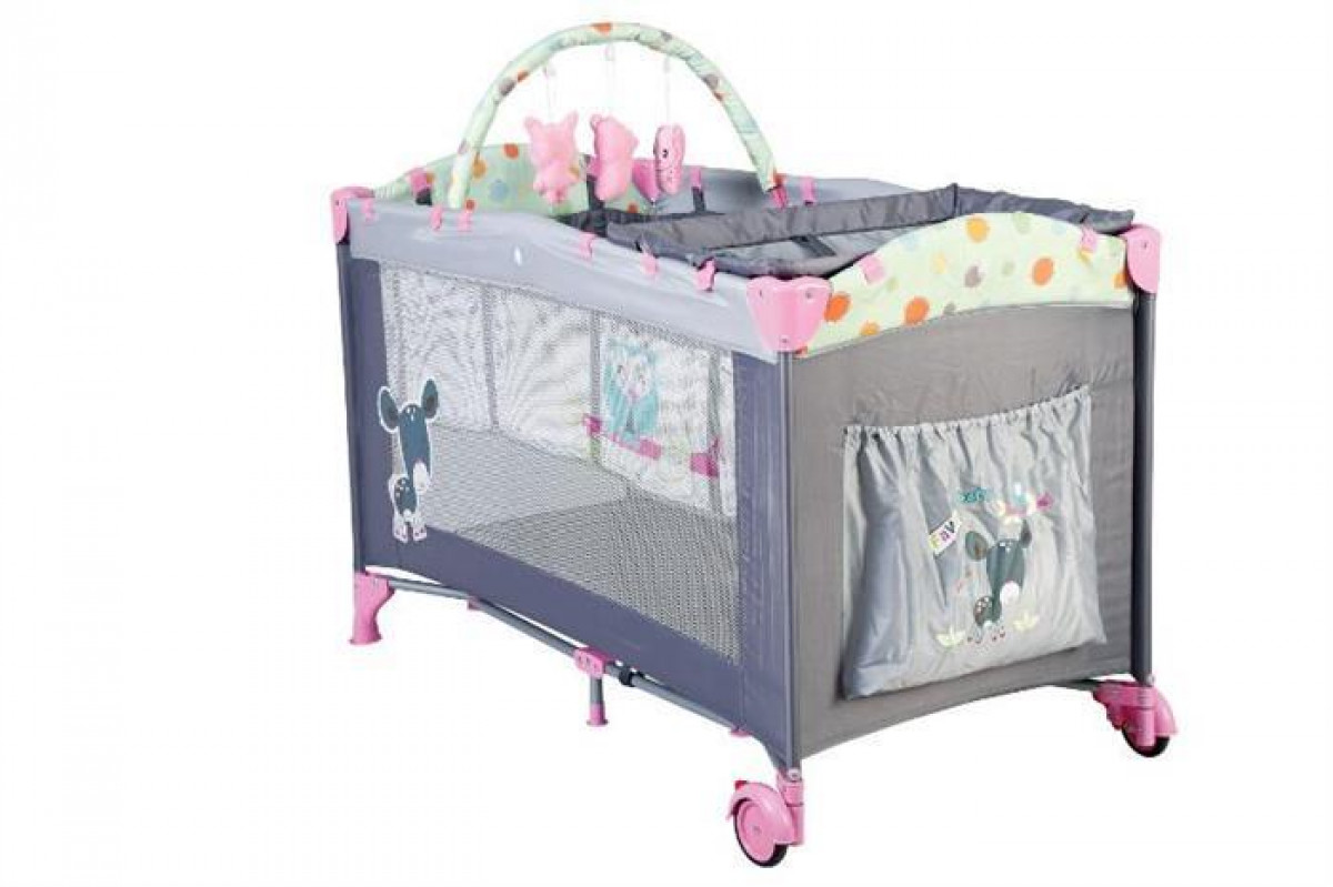 BabyGo - Patut Pliant Sleepwell Pink 1