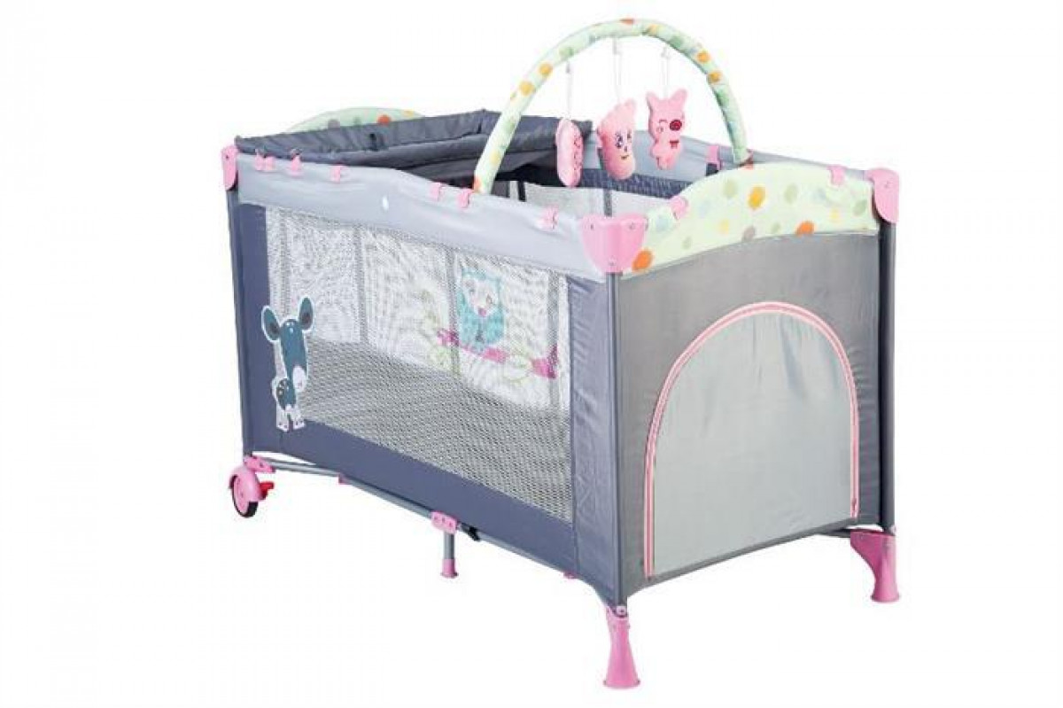 BabyGo - Patut Pliant Sleepwell Pink 2