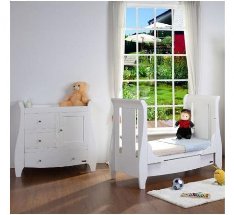 Tutti Bambini - Set mobilier Katie Alb format din 2 piese: patut si comoda 1