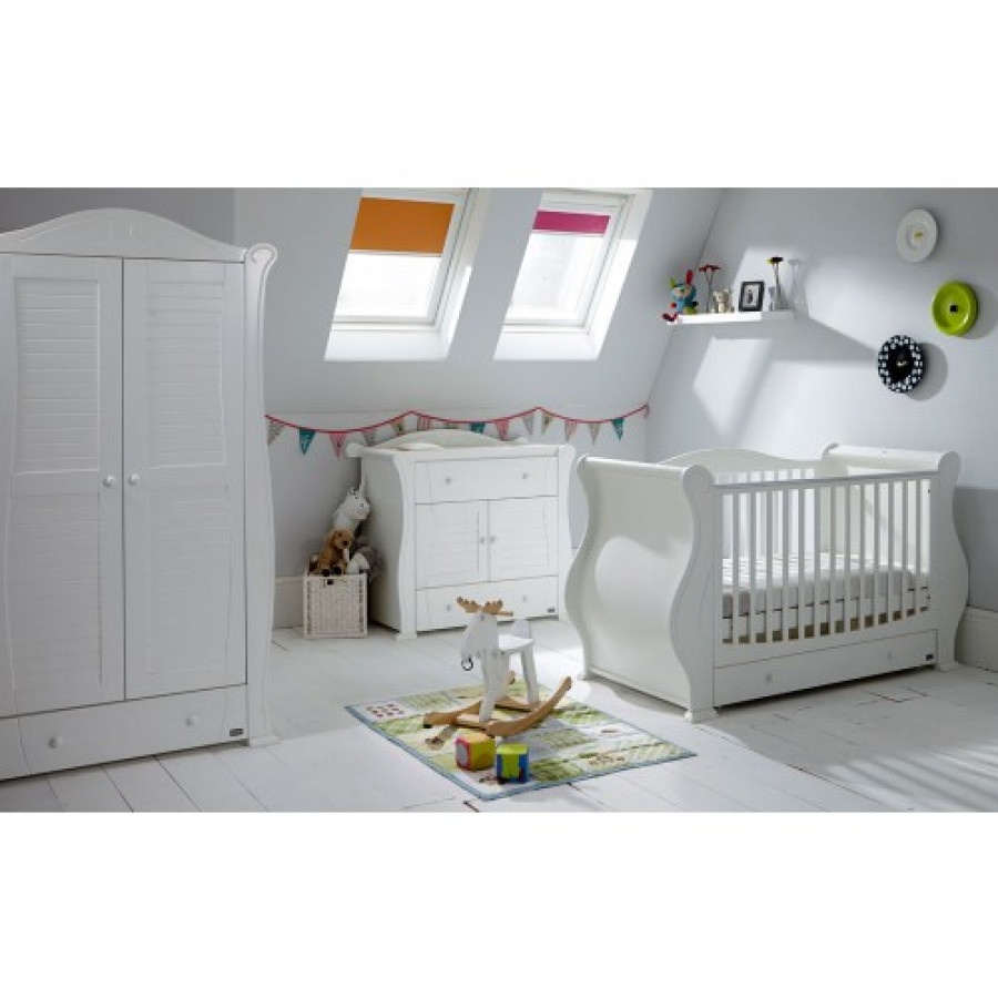 Tutti Bambini – Set patut Louis Alb + salteluta pentru bebelusi 0