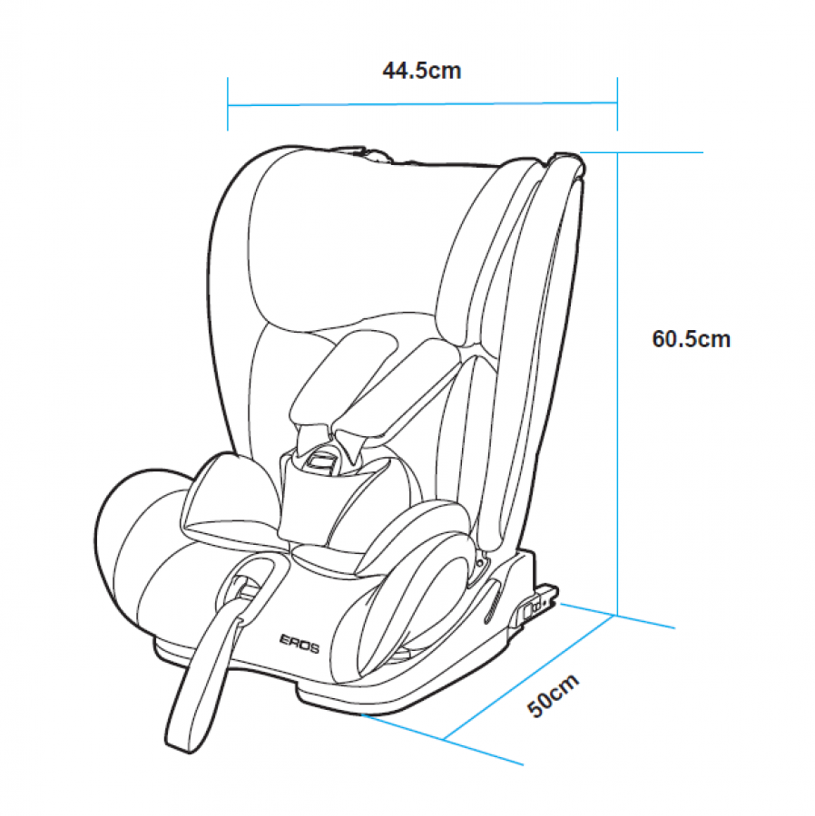 Apramo – Scaun auto Eros Morecambe Grey, 9-36 kg 1