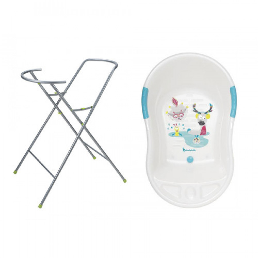 Badabulle - Set cadita ergonomica si suport pentru cadita Fun - White 6