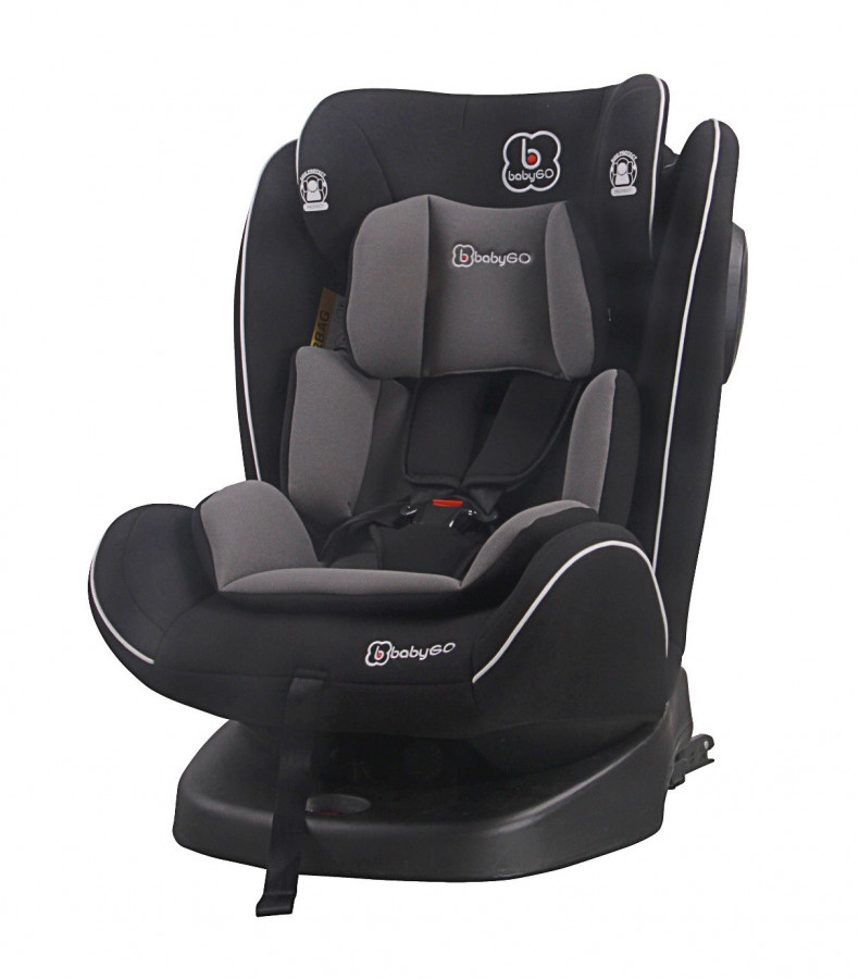 BabyGo - Scaun auto rotativ cu isofix Nova 360° Grey, 0 - 36 kg 3