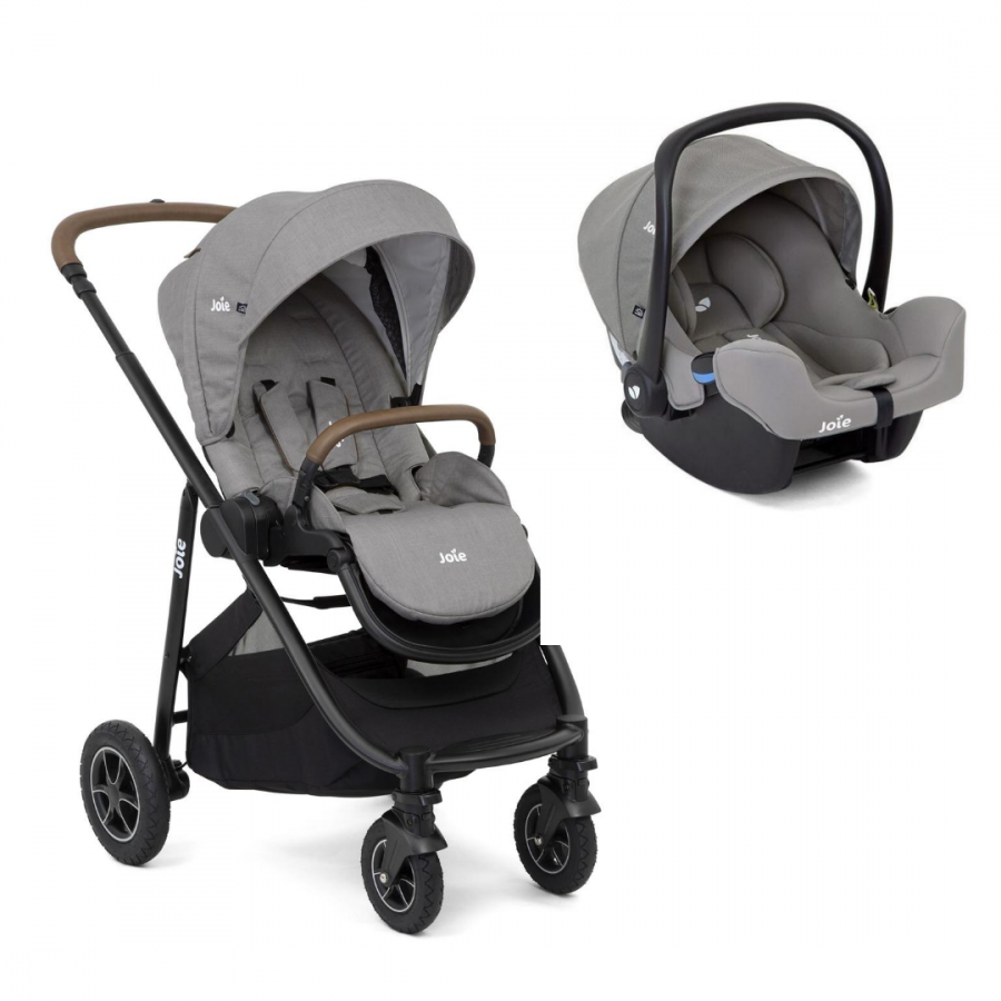 Joie Travel System - Carucior Versatrax + Scoica auto I-SNUG Gray Flannel, nastere - 75 cm 6