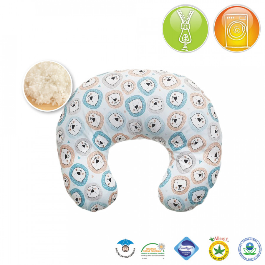 Perna de Alaptare Fiziologica Fiki Miki Husa Bumbac Model Lei 72 cm 1