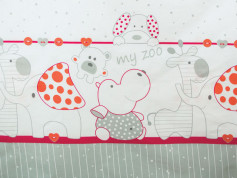 Lenjerie MyKids My Zoo Rosu 4 Piese 120x60 2