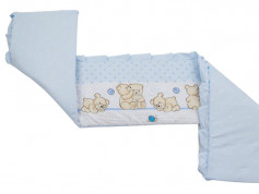 Lenjerie MyKids Teddy Friends Albastru 4 Piese M2 120x60 3