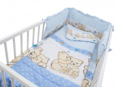 Lenjerie MyKids Teddy Friends Albastru 4 Piese M2 120x60 4