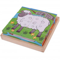 Puzzle cubic - Animalute de la ferma 2