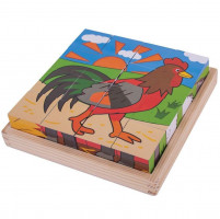 Puzzle cubic - Animalute de la ferma 5