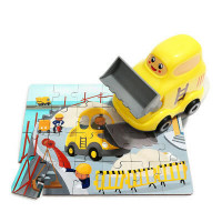 Puzzle din lemn - Buldozer 3