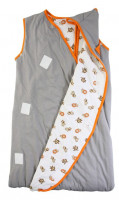 Sac de dormit multifunctional Grey Orange Zoo Animal Travel 18-36 luni 2.5 Tog 2