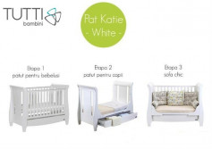 Tutti Bambini - Set mobilier Katie Alb format din 2 piese: patut si comoda 3