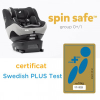 Joie - Scaun auto Spin Safe cu ISOFIX, Black Pepper, 0-18 kg 14
